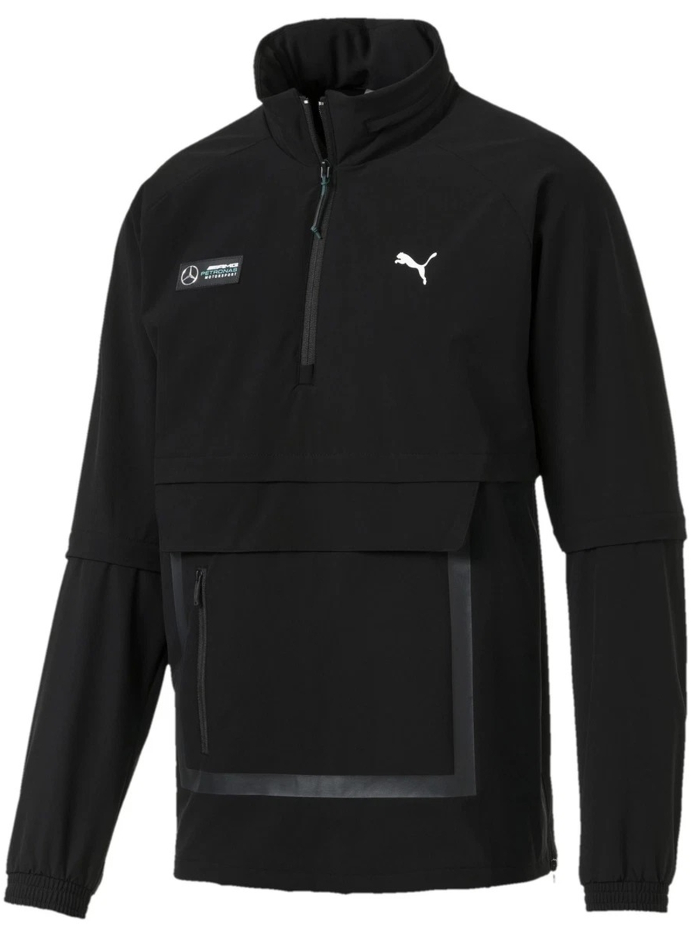 Puma Black Men's Quarter-Zip Anorak Jacket